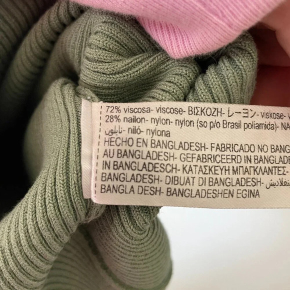 Zara Knit Long Sleeve Midi Dress Green Size Medium - Picture 8 of 8